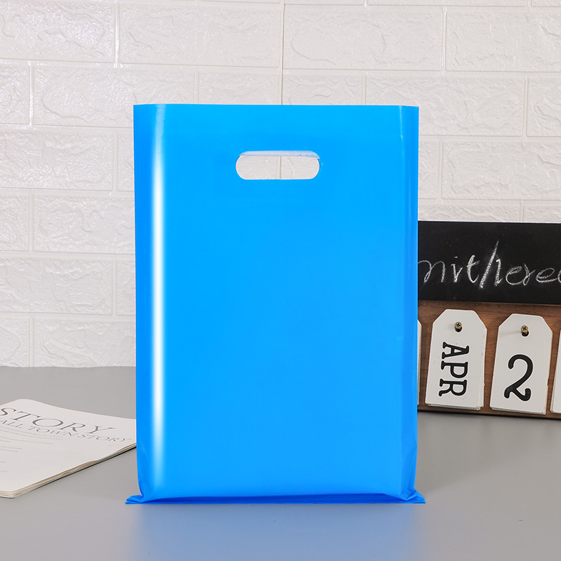 新款服装店袋子订做扣手塑料袋手提袋包装购物袋平口袋定制印LOGO