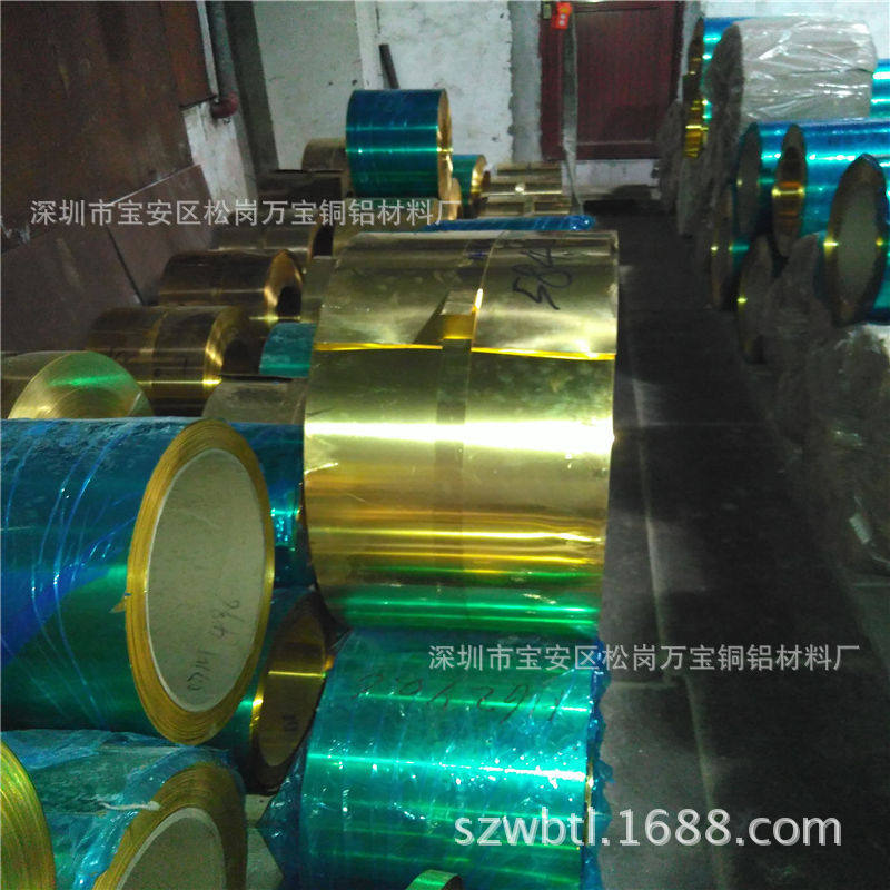 H65黄铜深拉伸料 C2680半硬黄铜带 T2紫铜带镀镍-镀锡加工