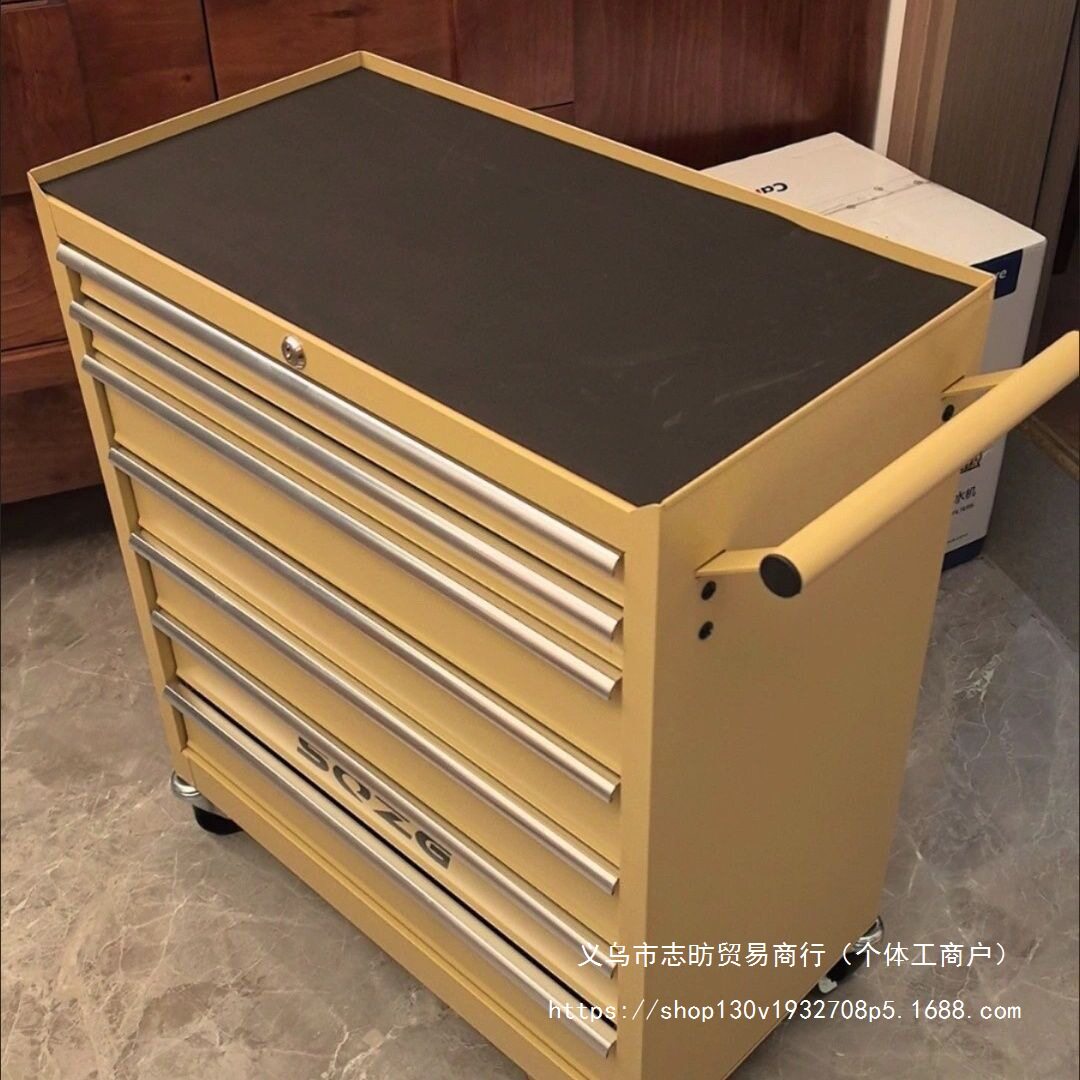 美发小推车移动推箱家用抽屉式铁皮收纳工作台工具收纳可移动美发