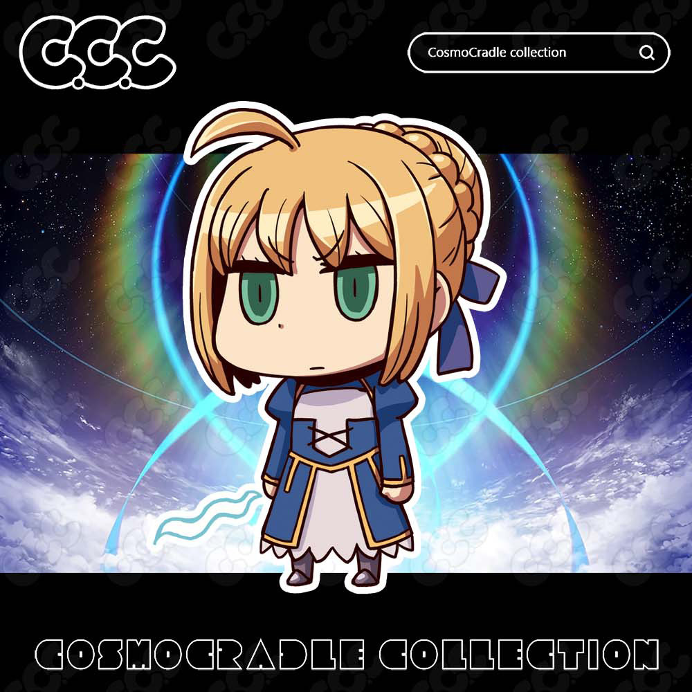 命运冠位指定 FGO Q版贴纸 阿尔托莉雅潘德拉贡 UV转印防水贴纸