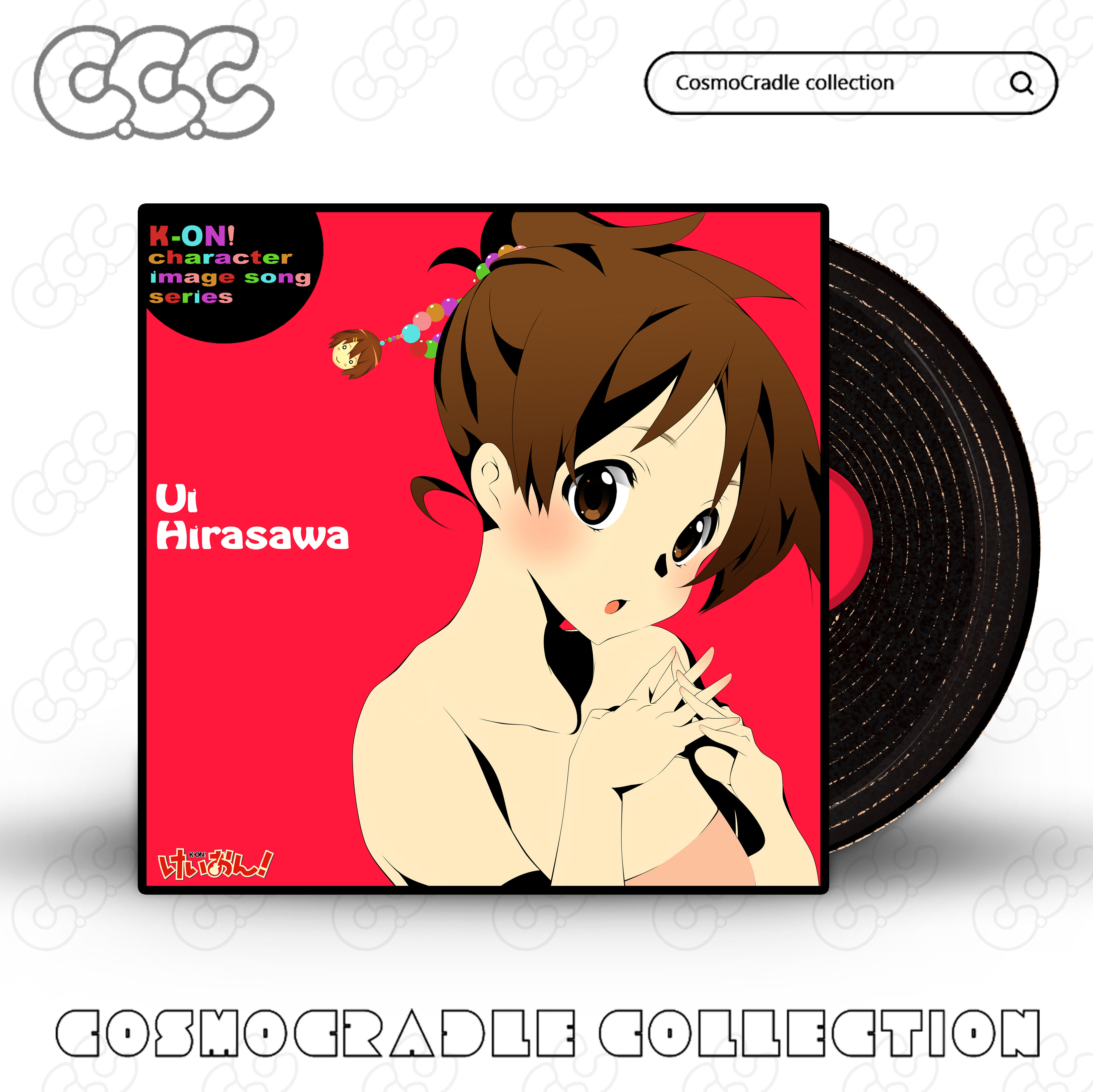 K-on!专辑封面系列 黑胶唱片 光盘CD UV转印防水贴纸