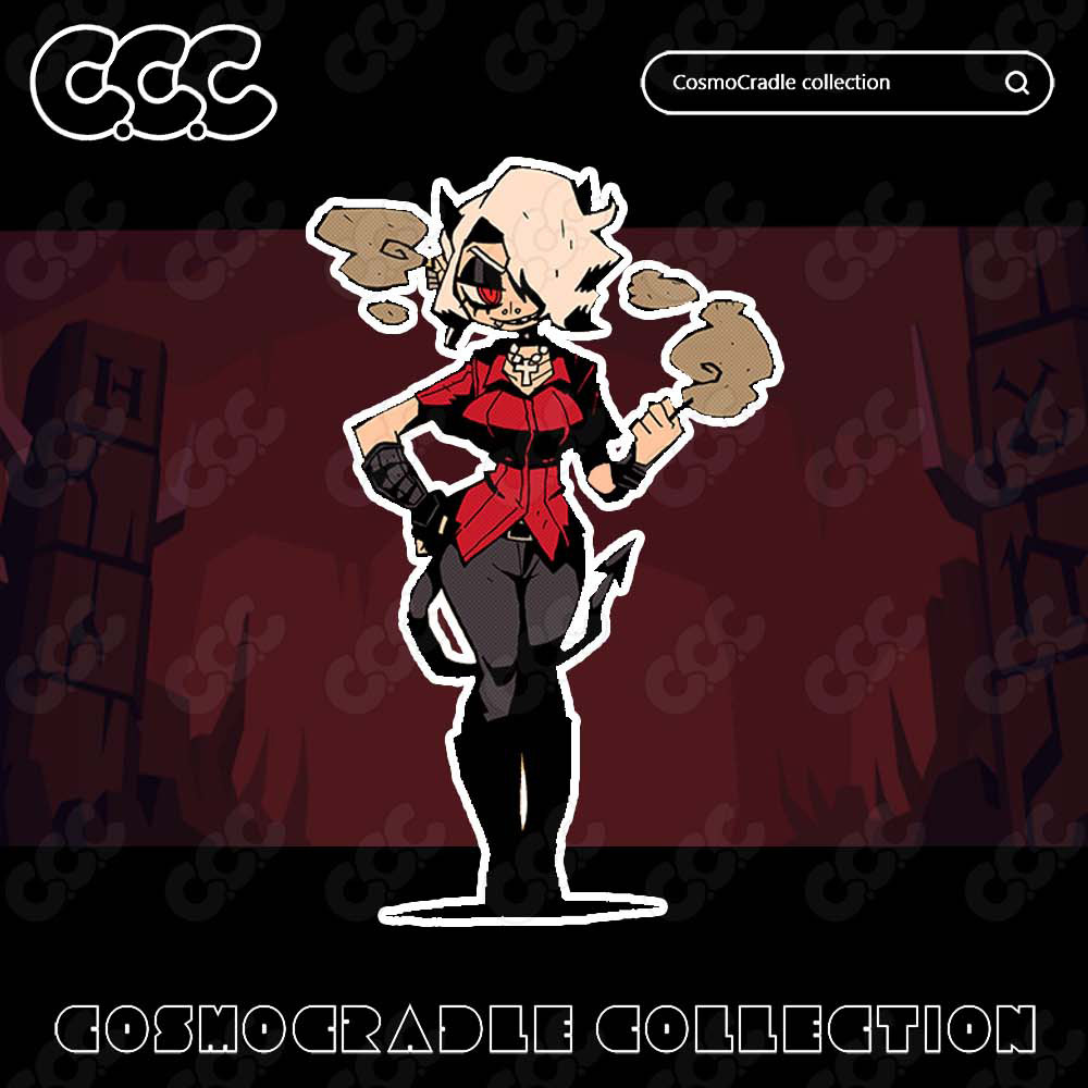 Helltaker风格系列 动漫卡通贴纸 UV转印防水贴纸