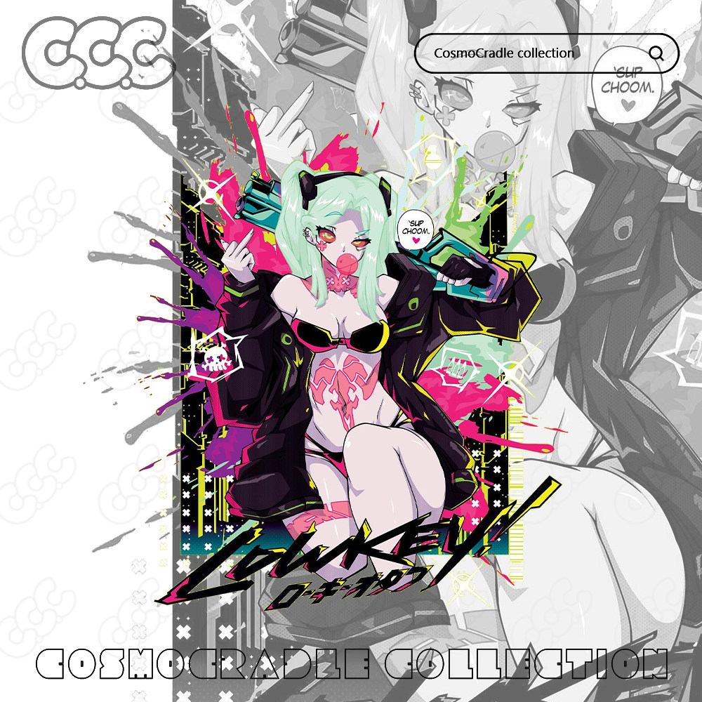 赛博朋克2077 丽贝卡  UV转印防水贴纸