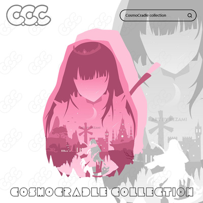 剪影系列 hololive 森美声 UV转印防水贴纸