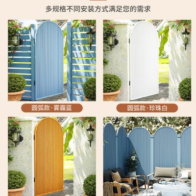 户外庭院防腐木栅栏小门小院花园围栏门入户护栏带门篱笆门口拱门