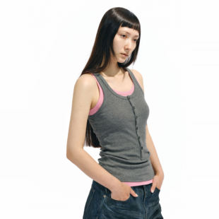 little street guys Casual 强捻叠穿撞色上衣真两件 2003 Two