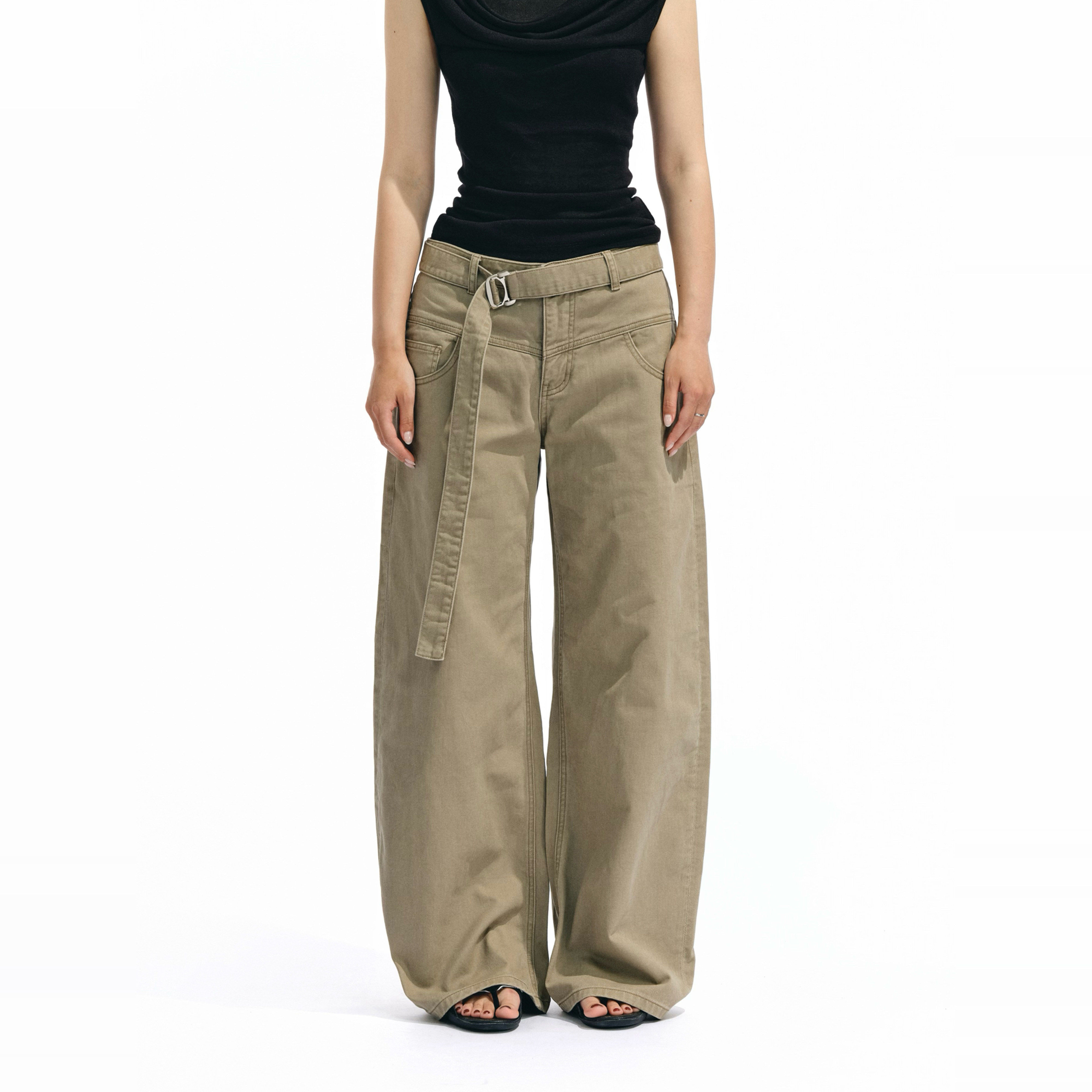 Two little guys*金属扣腰带休闲洗水工装弯刀裤*带腰带,女装/女士精品,休闲裤,淘宝优惠券,粉丝福利购,淘宝优惠卷