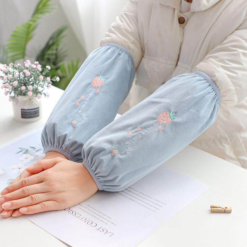 2024款成人袖套女办公室工作防脏护袖秋冬长款套袖羽绒服防污袖头