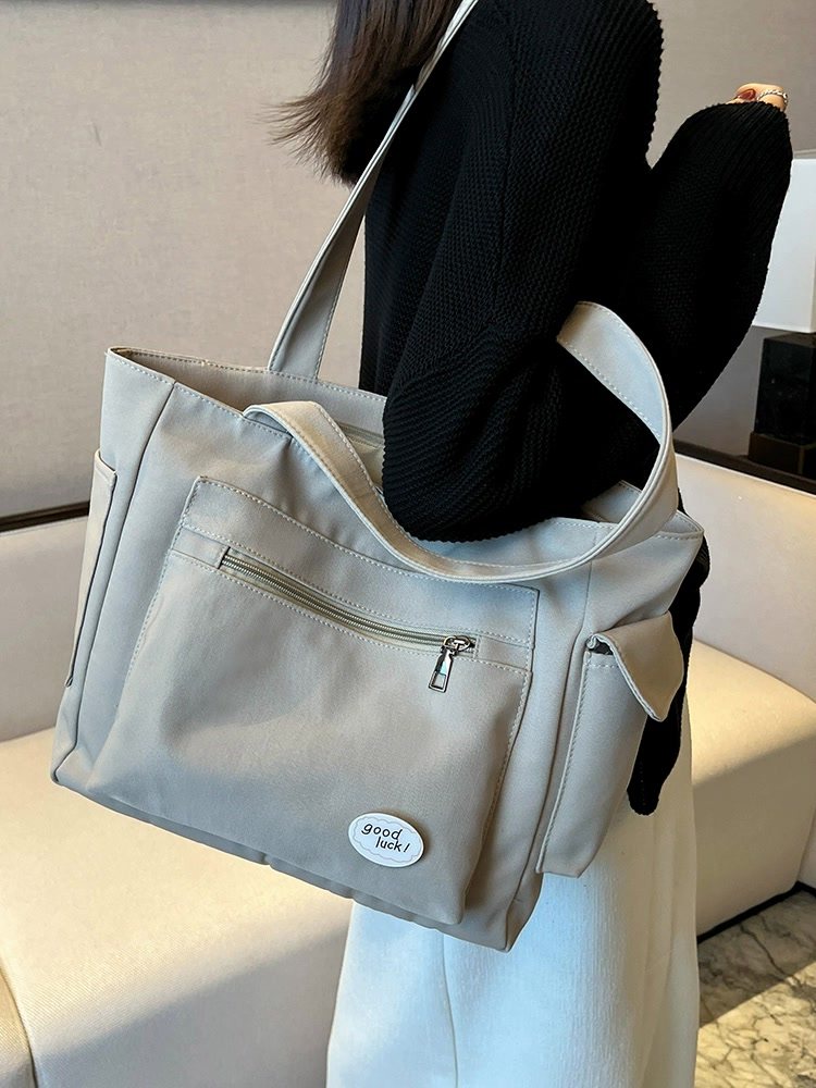 帆布包女大学生上课包大容量2024新款包包潮时尚简约单肩包托特包,箱包皮具/热销女包/男包,时尚帆布包,淘宝优惠券,粉丝福利购,淘宝优惠卷