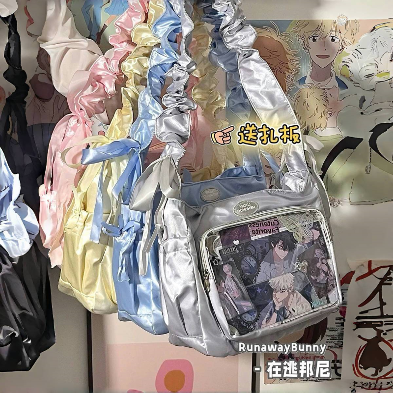 二次元谷子吧唧包娃包日系少女手提痛包初中学生补习袋单肩斜挎包