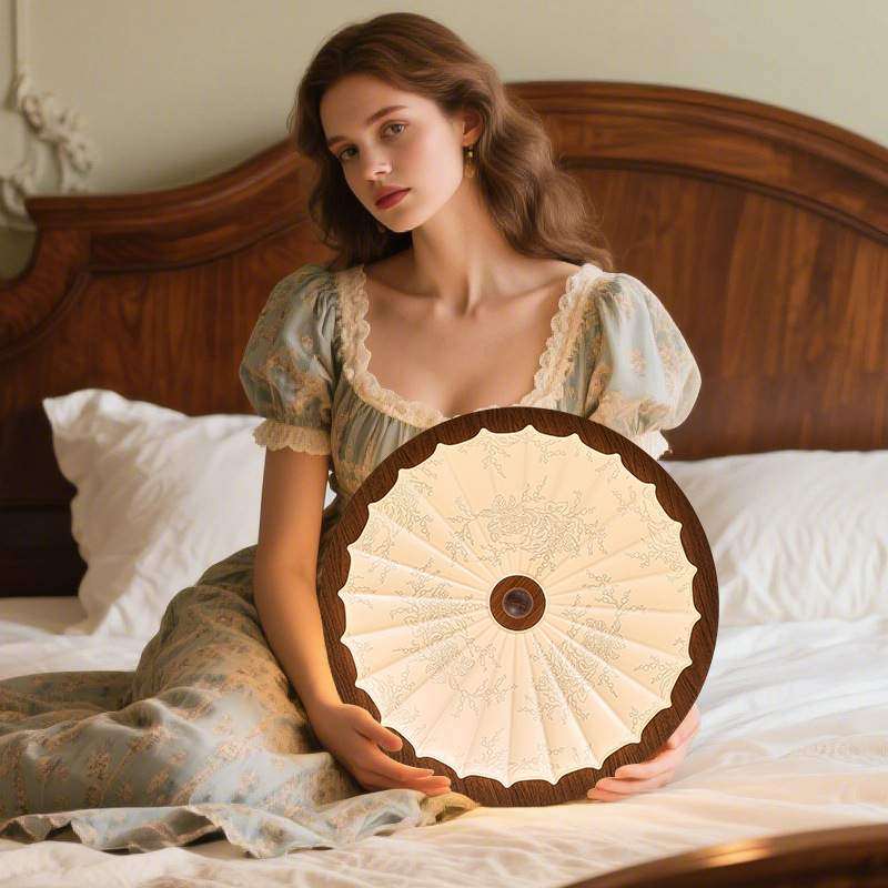 中古吸顶灯主卧室灯法式花纹复古风高级感胡桃木色护眼房间主灯具,3C数码配件,USB灯,淘宝优惠券,粉丝福利购,淘宝优惠卷