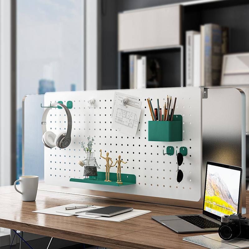 办公室屏风洞洞板收纳套餐桌面挂款置物架书房屏风挂式洞洞板配件