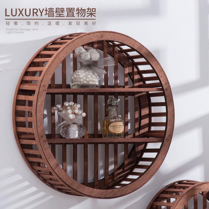 木质墙壁置物架收纳架背景墙展示层架家居装饰壁挂悬挂摆件架