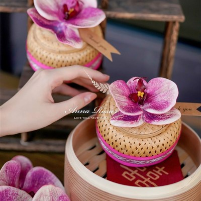 安娜洛希伴手礼竹篮喜糖盒结婚礼物定制伴娘礼盒竹篮中式姐妹团