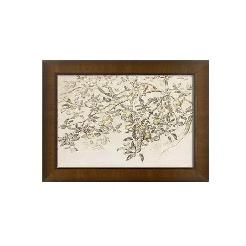 《平安果》法式中古风客厅装饰画玄关餐边柜挂画美拉德餐厅壁画
