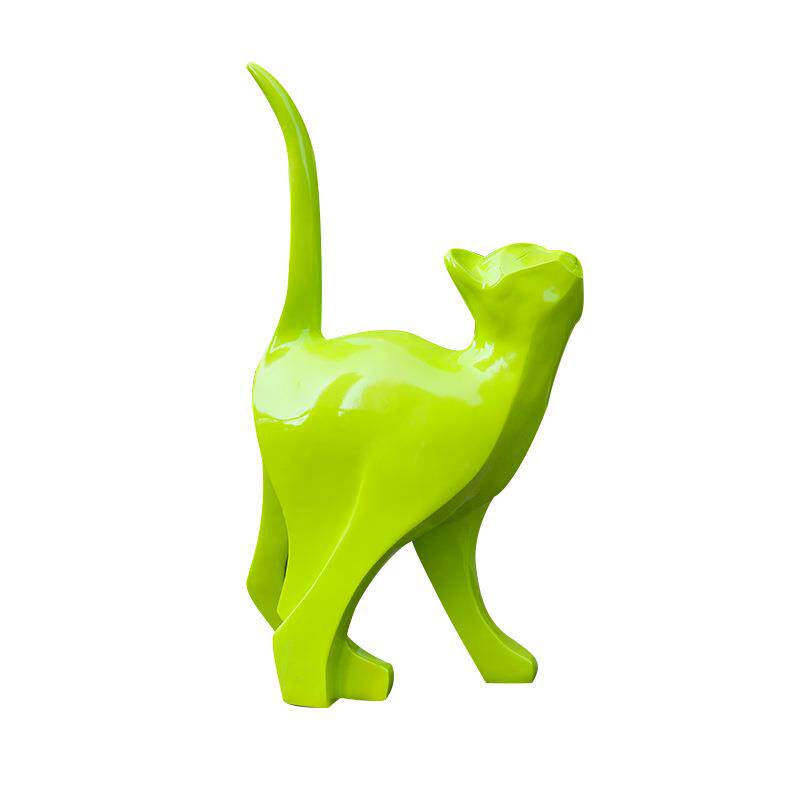 玻璃钢抽象猫雕塑酒店门口装饰商场橱窗招财卡通猫咪店铺装饰摆件