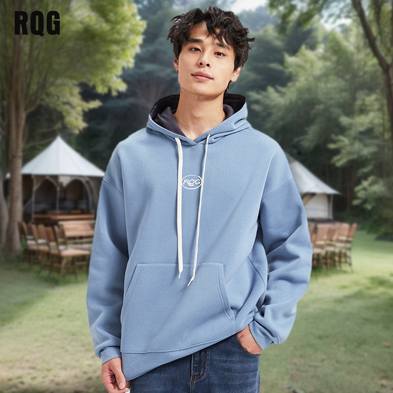 卫衣连帽衫男士加绒衫秋冬新款上衣男生青少年情侣装宽松美式潮牌