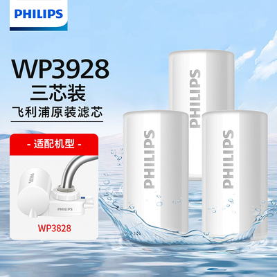 飞利浦水龙头净水器原装活性炭滤芯WP3928 适配净水龙头WP3828