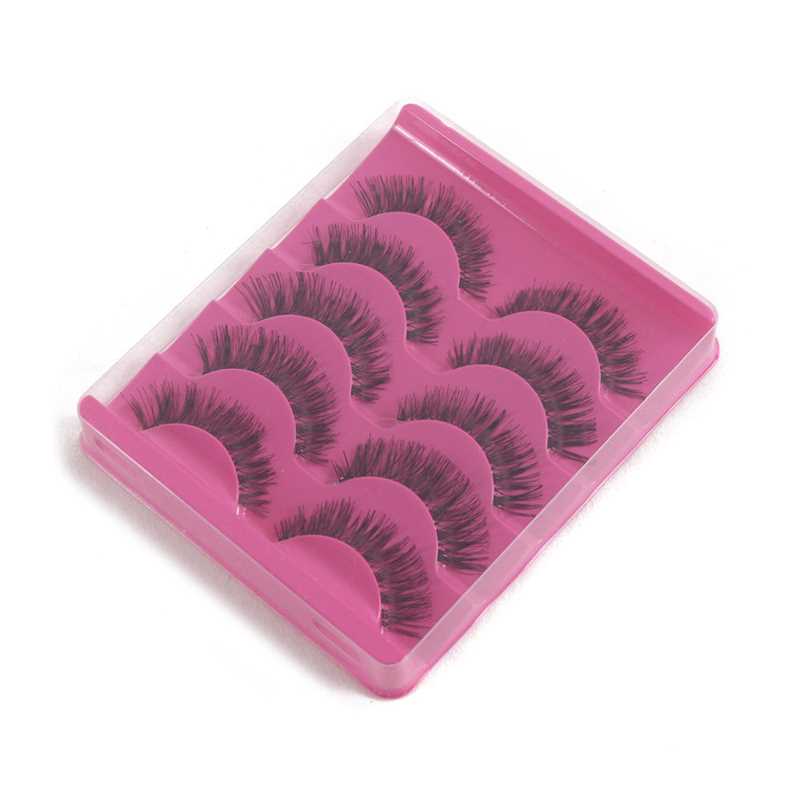 Natural 5 Pairs Fashion Make up Long Fake Eye Lashes 3D