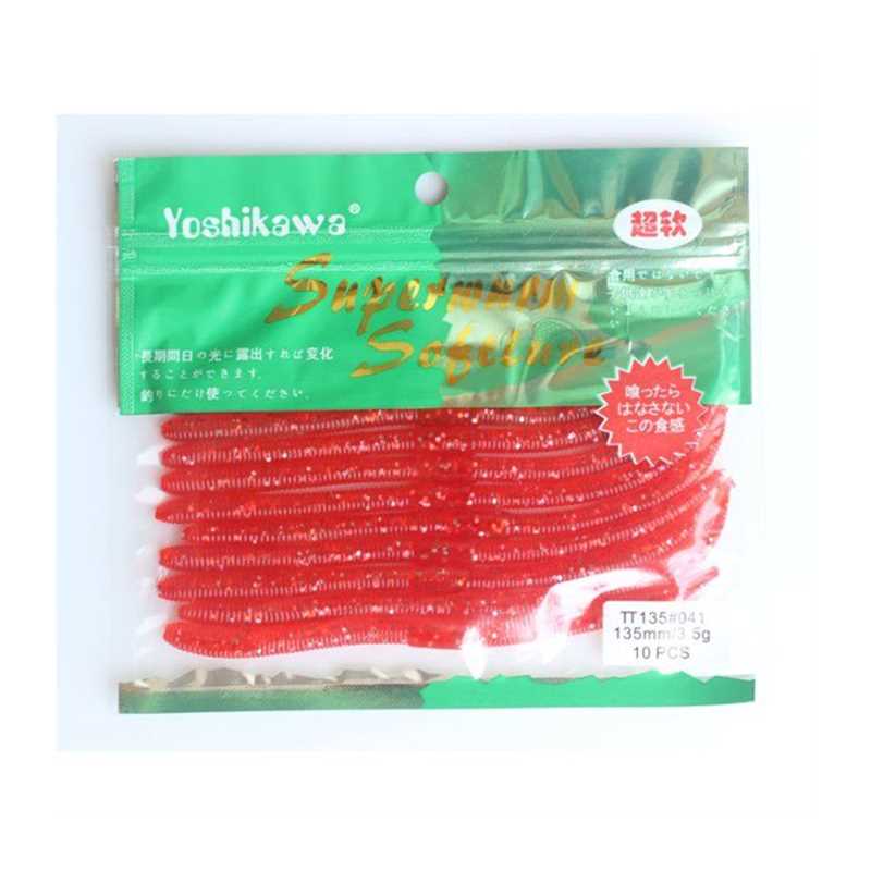 路亚软饵吉川软虫wacky软饵缓沉水面条虫鲈鱼假饵无铅倒钓面包虫