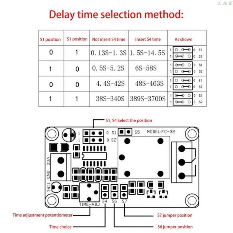 DC 12V Delay Relay Delay Turn on / Delay Turn off Switch Mod