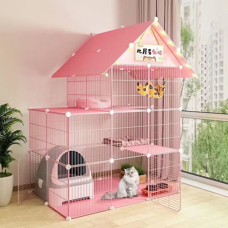 宠物猫笼家用室内狗狗围栏笼子铁网笼栅栏网室内自由空间猫笼狗笼