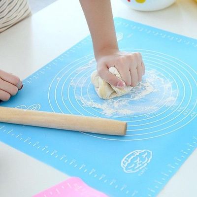 NonStick Silicone Mat Rolling Dough Scale Pad Cake Table