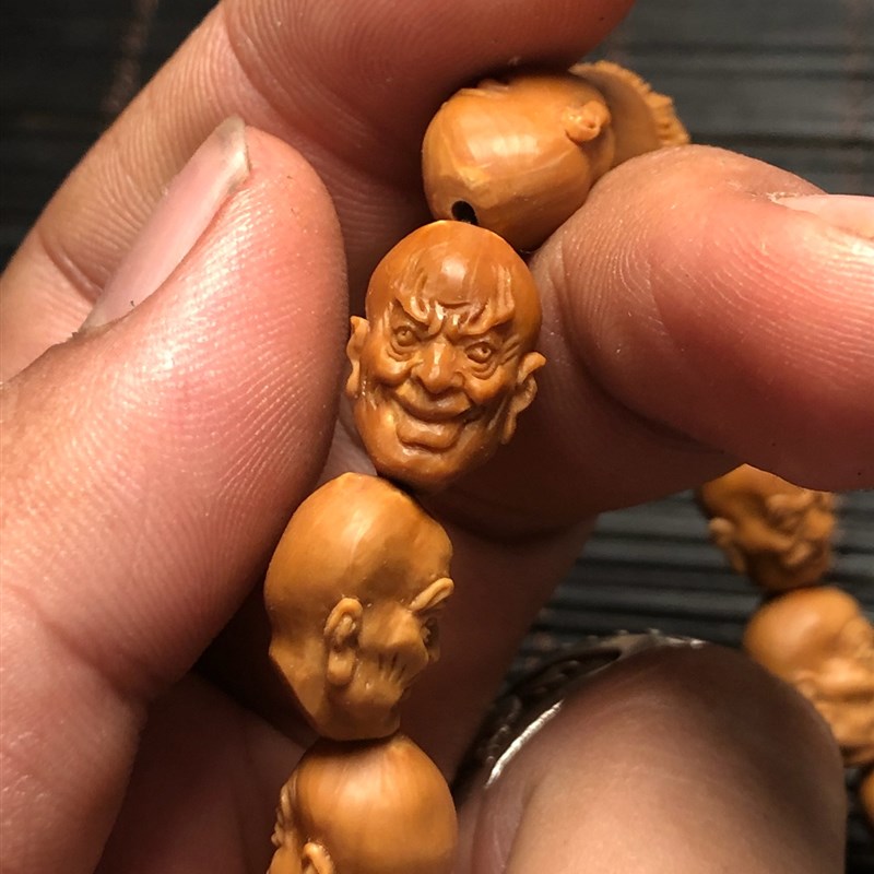 橄榄核十八罗汉橄榄核雕小籽罗汉手串纯手工橄榄胡超小核文玩收藏