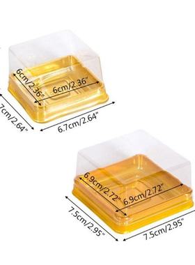 50pcs 63/100g Square Moon Cake Trays Mooncake Package Box Co