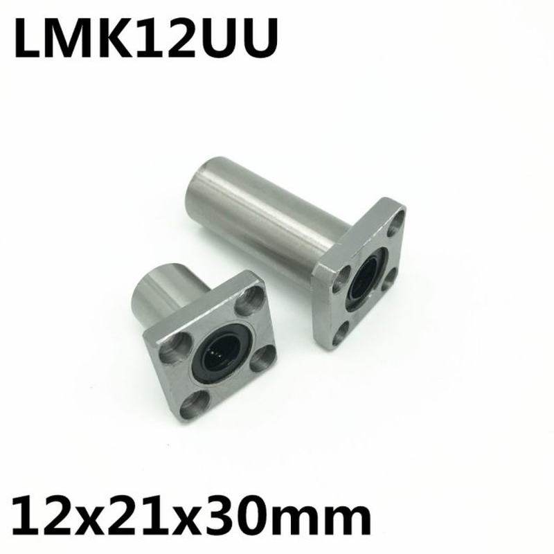 2pcs LMK12UU for 12mm shaft linear bearing square flange bal