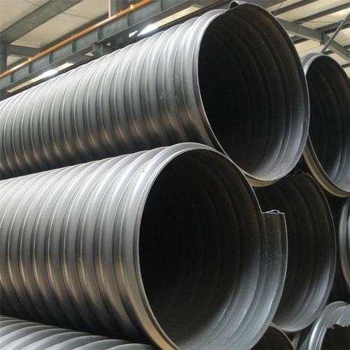 HDPE钢带管 DN300 黑色聚乙烯缠绕增强波纹管 大口径排污排水管