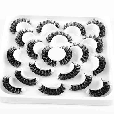 10 Pairs Eyelashes Russian Strip Lashes Natural Wispy Fluffy