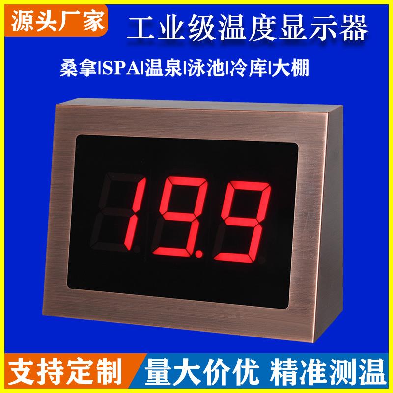 泳池温泉温湿度计 室内家用大棚水温温度显示器 电子不锈钢温度计