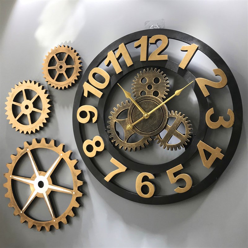 复古工业风齿轮装饰品酒吧咖啡厅壁饰挂件网咖齿轮钟表背景墙软装