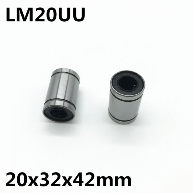 2pcs LM20UU ball bearing inner diameter 20x32x42mm guide lin