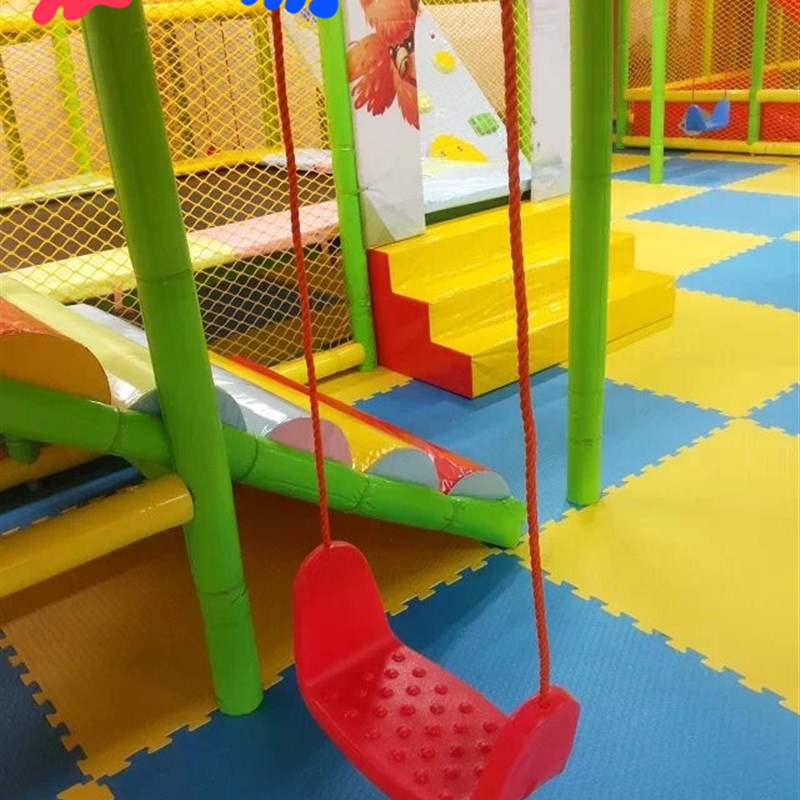 淘气堡配件塑料U型秋千带绳室内淘气堡儿童乐园游乐设备秋千板