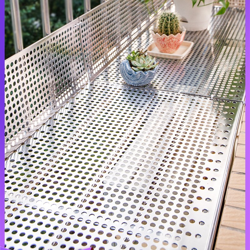 阳台不锈钢盗窗垫板盗网花架掉漏护垫网冲孔钢板