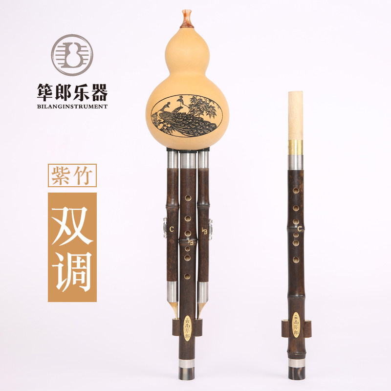 专业演奏型可变调紫竹双调葫芦丝 降B+C调 G+F调云南乐器专卖