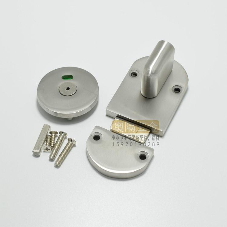 公共厕所卫生间隔断门五金配件精铸不锈钢304有无人指示插销锁扣