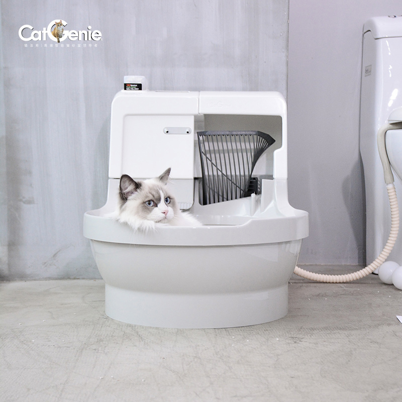 推荐猫洁易全自动猫砂盆自己w铲洗烘干一体智能除臭冲水猫厕所铲
