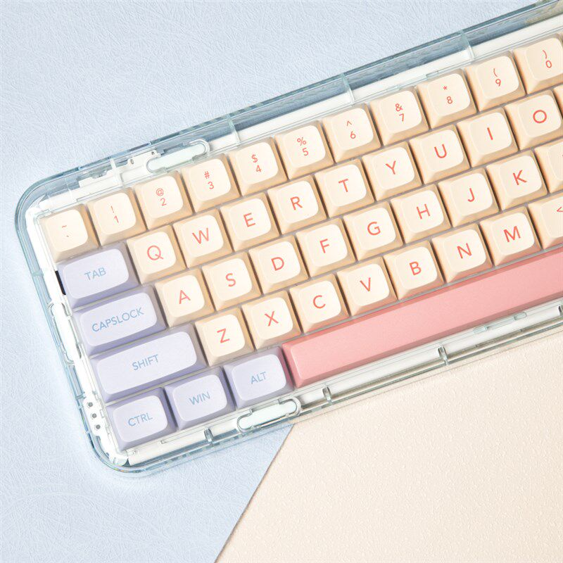 Marshmallow 132 Keys Keycaps PBT Dye Sublimation XDA Profile