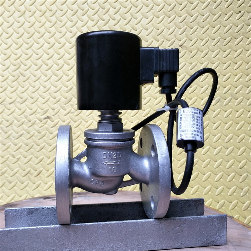 牌防爆法兰蒸汽ZQDF-2Y不锈钢电磁阀常闭型截止常压单向二通