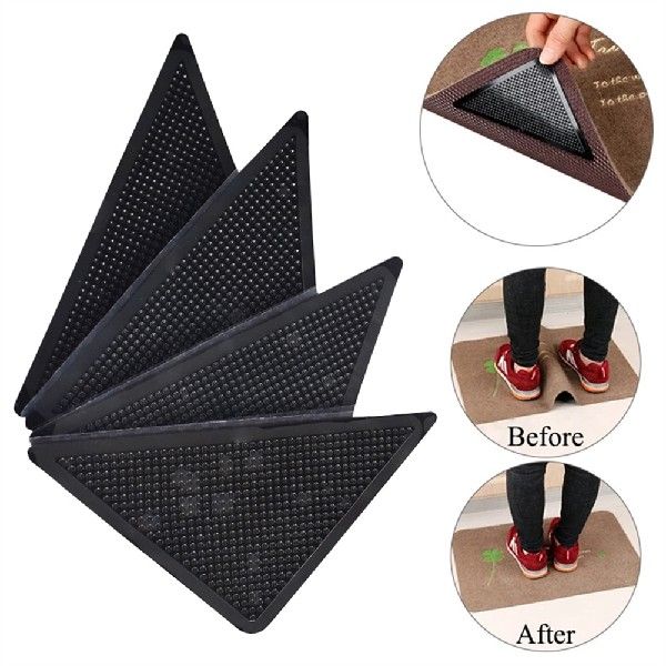 8Pcs Home Floor Rug Carpet Mat Grippers Self-adhesive Anti