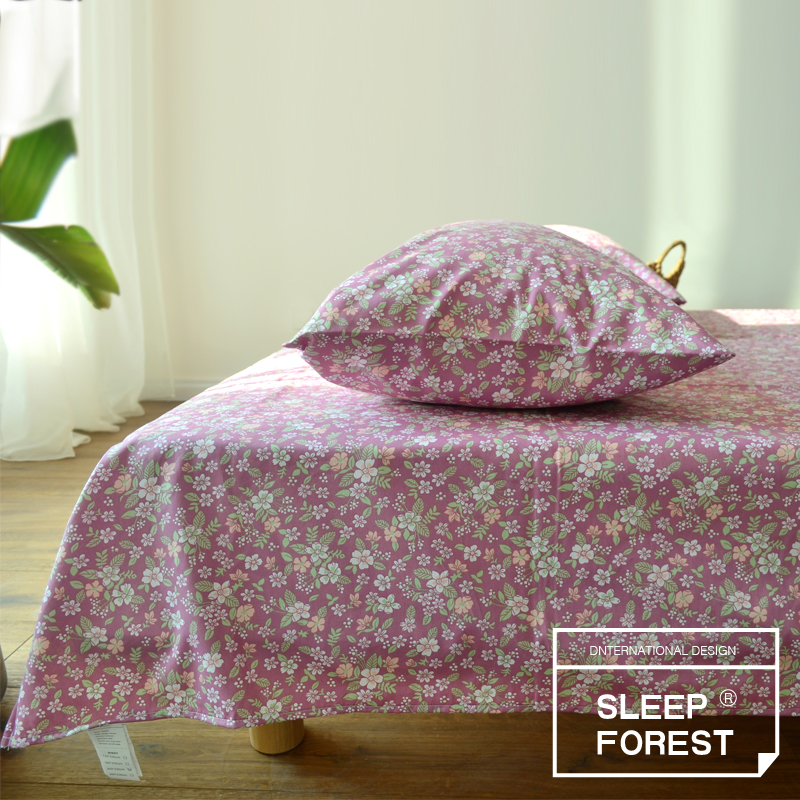 床单单件水漫复古田园碎花被单1.5/1.8/2.0床睡眠植物花卉