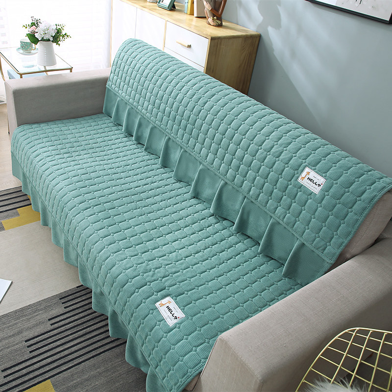 简约沙发垫四季通用防滑全盖沙发床套罩夹棉直排单人三人坐垫子厚