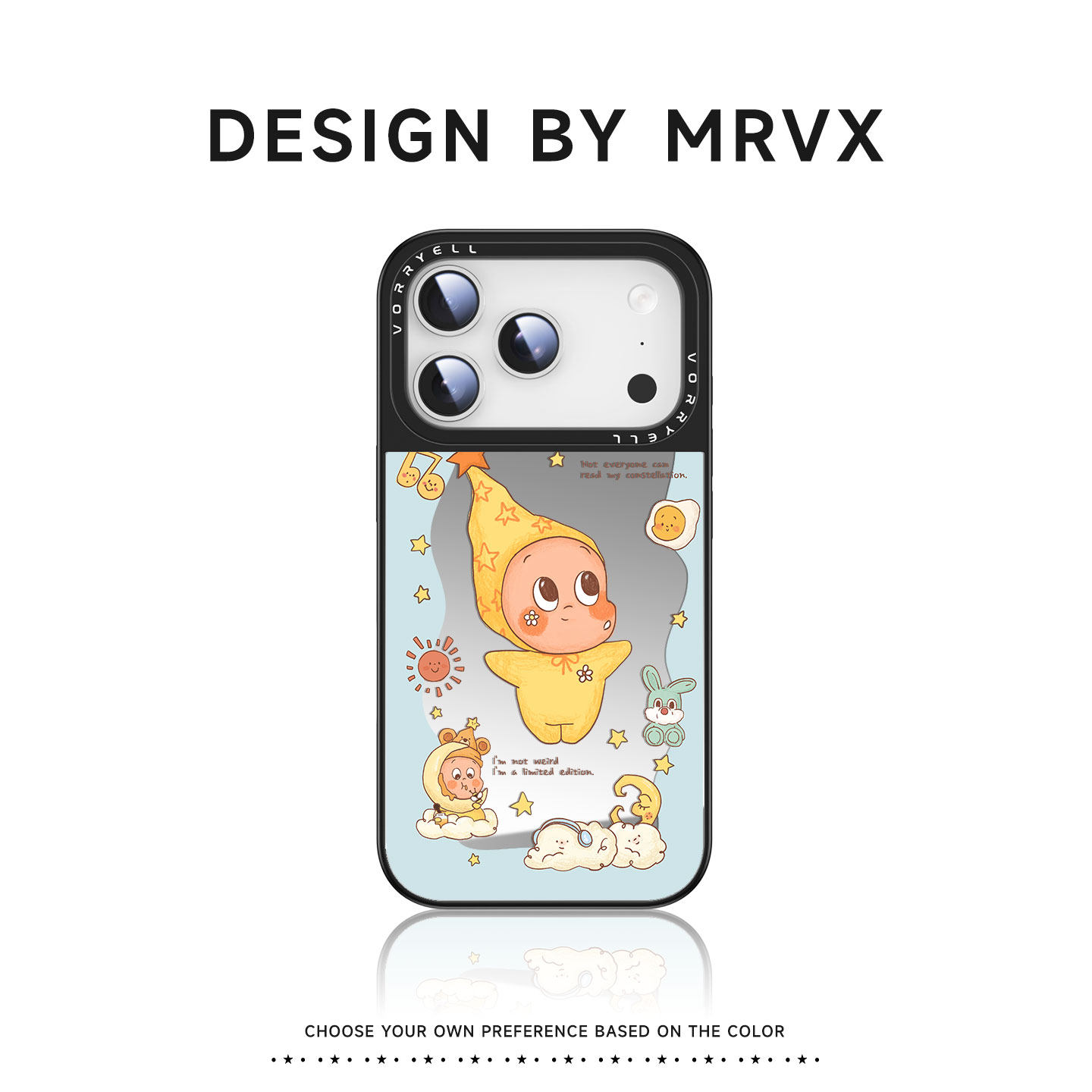 星星人设计感小众磁吸镜面手机壳