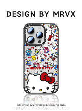 HelloKitty手机壳适用苹果17ProMax磁吸iPhone16保护套14Pro超好看15Plus新款防摔13pm透明哈喽i凯蒂猫三丽鸥