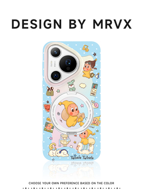 星星人适用华为pura70pro手机壳pura80新款磁吸带支架p60pro+高端奢华设计感p70全包防摔保护套p80小众不撞款