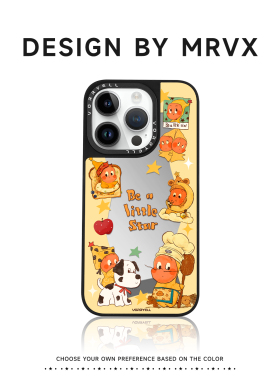 烤面包星星人适用苹果17pro手机壳新款iPhone16promax磁吸带镜子15plus高端奢华14pm女卡通可爱13小众高级感