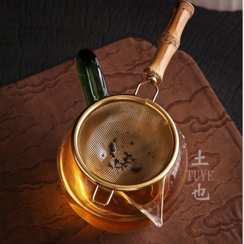 现货速发紫竹柄不锈钢茶漏茶滤网茶叶茶道功夫茶具配件密